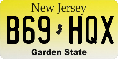 NJ license plate B69HQX