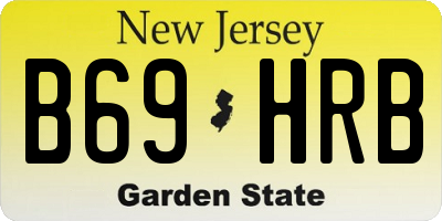 NJ license plate B69HRB