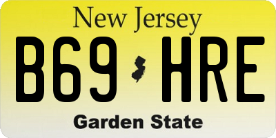 NJ license plate B69HRE