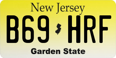 NJ license plate B69HRF