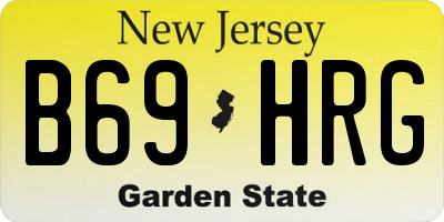 NJ license plate B69HRG