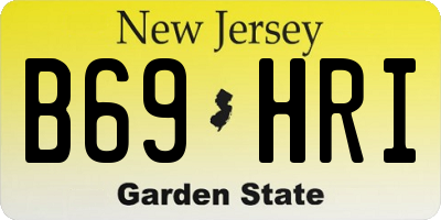 NJ license plate B69HRI