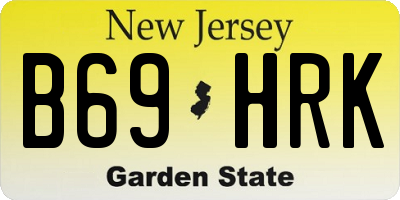 NJ license plate B69HRK