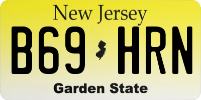 NJ license plate B69HRN