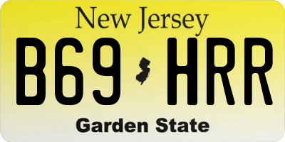 NJ license plate B69HRR