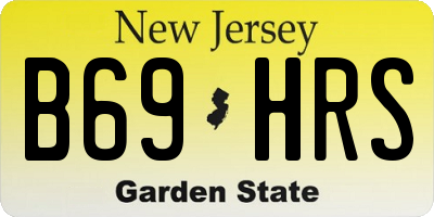 NJ license plate B69HRS