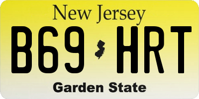 NJ license plate B69HRT