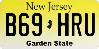 NJ license plate B69HRU