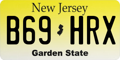 NJ license plate B69HRX