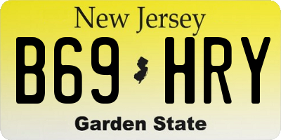 NJ license plate B69HRY