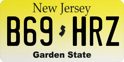 NJ license plate B69HRZ