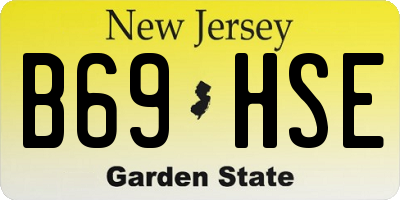NJ license plate B69HSE