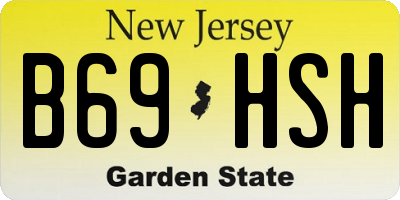 NJ license plate B69HSH