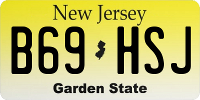 NJ license plate B69HSJ