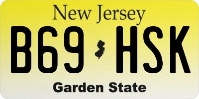 NJ license plate B69HSK