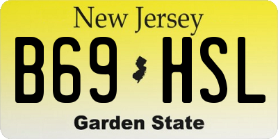 NJ license plate B69HSL