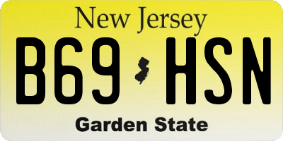 NJ license plate B69HSN