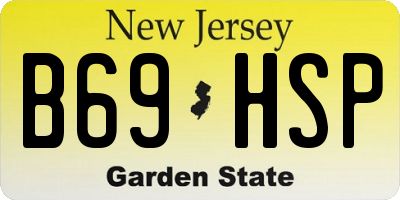 NJ license plate B69HSP