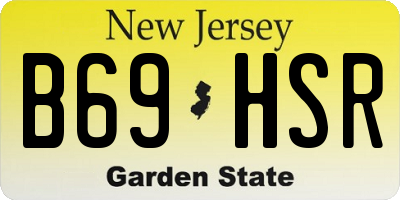 NJ license plate B69HSR