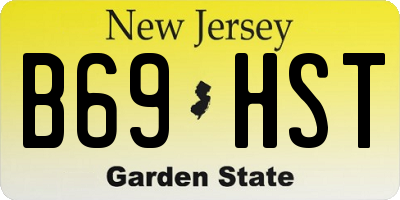 NJ license plate B69HST
