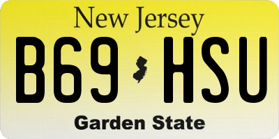 NJ license plate B69HSU