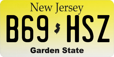NJ license plate B69HSZ