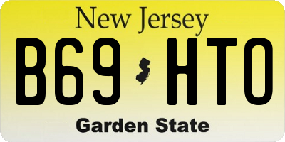 NJ license plate B69HTO