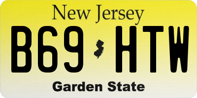 NJ license plate B69HTW