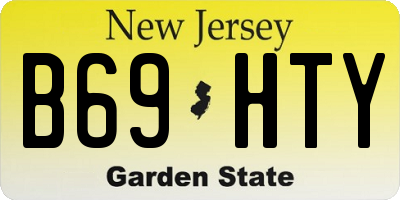 NJ license plate B69HTY
