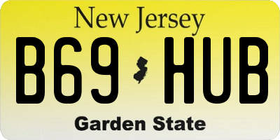 NJ license plate B69HUB