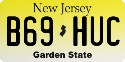 NJ license plate B69HUC