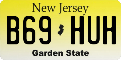 NJ license plate B69HUH
