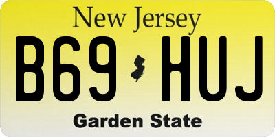 NJ license plate B69HUJ