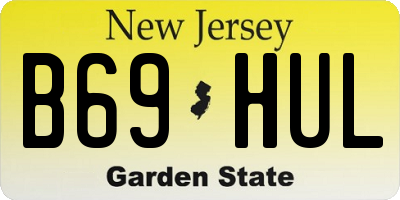 NJ license plate B69HUL