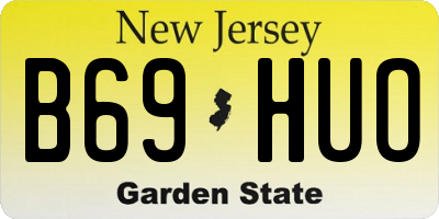 NJ license plate B69HUO