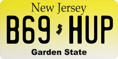 NJ license plate B69HUP