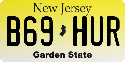 NJ license plate B69HUR