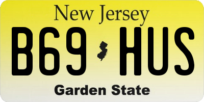 NJ license plate B69HUS