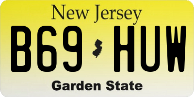 NJ license plate B69HUW