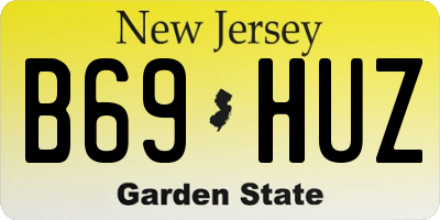 NJ license plate B69HUZ