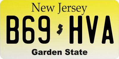 NJ license plate B69HVA