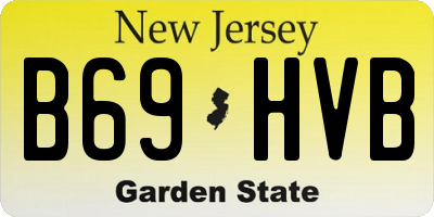 NJ license plate B69HVB