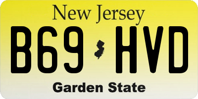 NJ license plate B69HVD