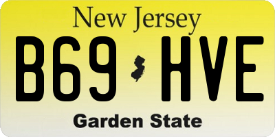 NJ license plate B69HVE