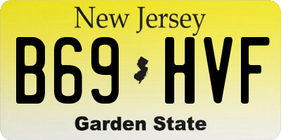 NJ license plate B69HVF