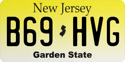 NJ license plate B69HVG