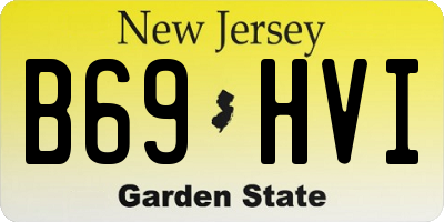 NJ license plate B69HVI