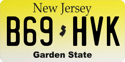 NJ license plate B69HVK