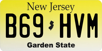 NJ license plate B69HVM