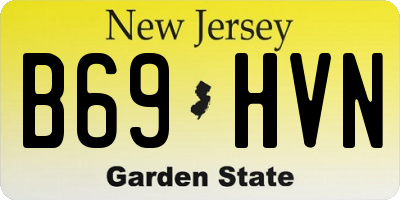 NJ license plate B69HVN